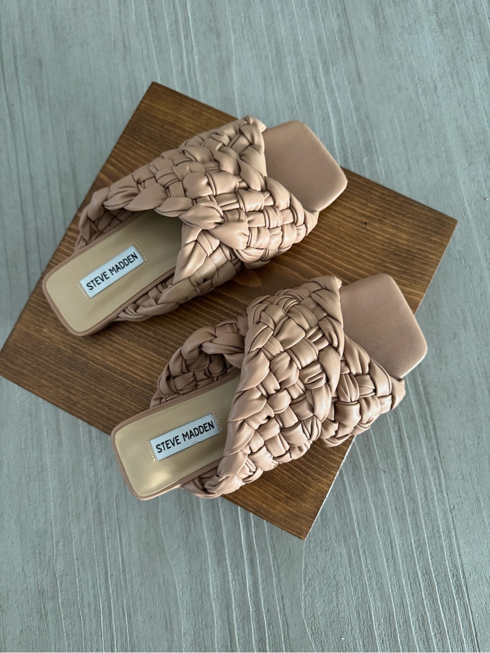 Steve Madden Braided Slide Sandals in Blush